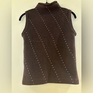 Jigsaw Sequined Wool Sleeveless Sweater M